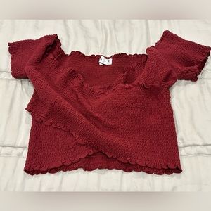 Hollister maroon crop top